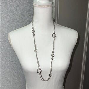 Lia Sophia Silver Necklace with Circular Charms